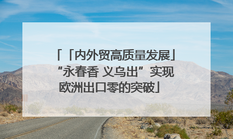 「内外贸高质量发展」“永春香 义乌出”实现欧洲出口零的突破