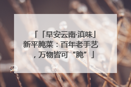 「早安云南·滇味」新平腌菜：百年老手艺，万物皆可“腌”