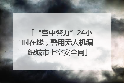 “空中警力”24小时在线，警用无人机编织城市上空安全网