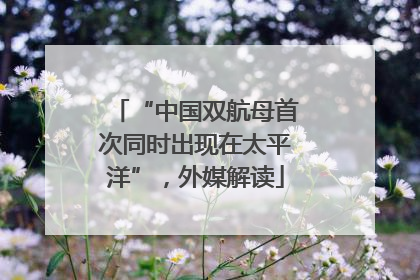 “中国双航母首次同时出现在太平洋”，外媒解读