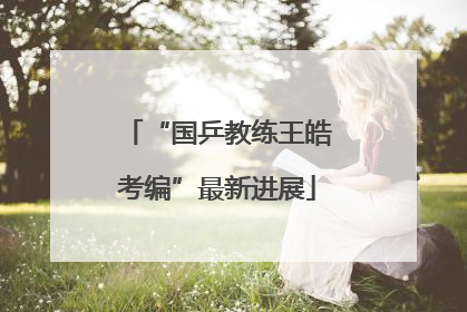 “国乒教练王皓考编”最新进展