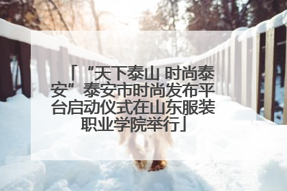 “天下泰山 时尚泰安”泰安市时尚发布平台启动仪式在山东服装职业学院举行