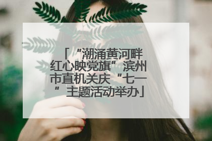 “潮涌黄河畔 红心映党旗”滨州市直机关庆“七一”主题活动举办