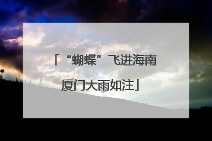 “蝴蝶”飞进海南 厦门大雨如注