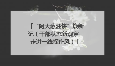 “阿大葱油饼”焕新记（干部状态新观察·走进一线探作风）