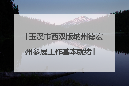 玉溪市西双版纳州德宏州参展工作基本就绪