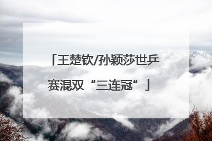 王楚钦/孙颖莎世乒赛混双“三连冠”