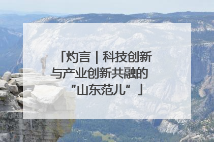 灼言｜科技创新与产业创新共融的“山东范儿”