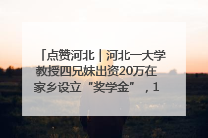 点赞河北｜河北一大学教授四兄妹出资20万在家乡设立“奖学金”，13年为320名农村学生种下“希望的种子”