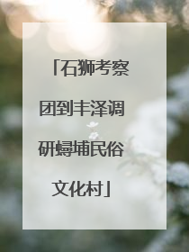 石狮考察团到丰泽调研蟳埔民俗文化村