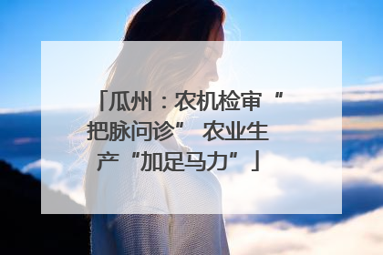 瓜州：农机检审“把脉问诊” 农业生产“加足马力”