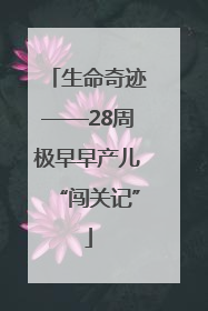 生命奇迹——28周极早早产儿“闯关记”