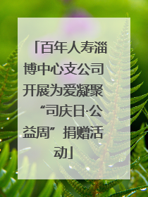 百年人寿淄博中心支公司开展为爱凝聚“司庆日·公益周”捐赠活动