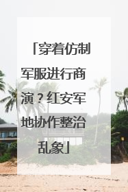 穿着仿制军服进行商演？红安军地协作整治乱象