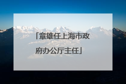 章雄任上海市政府办公厅主任