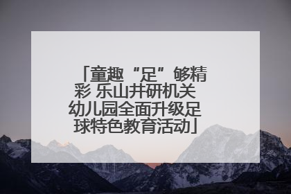 童趣“足”够精彩 乐山井研机关幼儿园全面升级足球特色教育活动