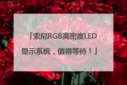 索尼RGB高密度LED显示系统，值得等待！