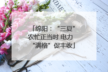 绵阳：“三夏”农忙正当时 电力“满格”促丰收