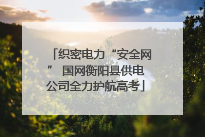 织密电力“安全网” 国网衡阳县供电公司全力护航高考
