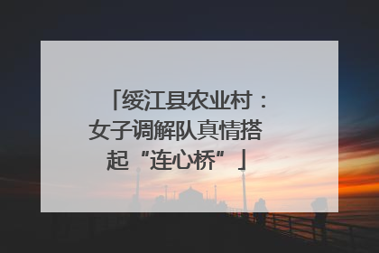 绥江县农业村：女子调解队真情搭起“连心桥”