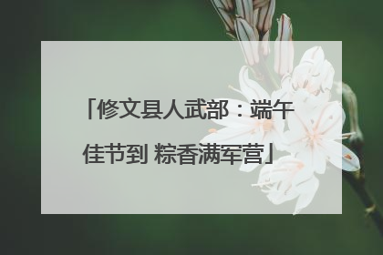 修文县人武部：端午佳节到 粽香满军营