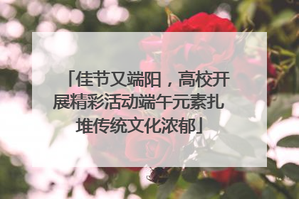 佳节又端阳，高校开展精彩活动端午元素扎堆传统文化浓郁
