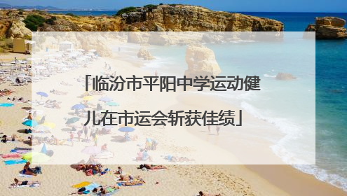 临汾市平阳中学运动健儿在市运会斩获佳绩