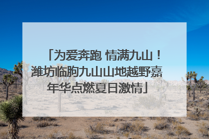 为爱奔跑 情满九山！潍坊临朐九山山地越野嘉年华点燃夏日激情