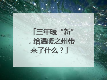 三年暖“新”，给温暖之州带来了什么？