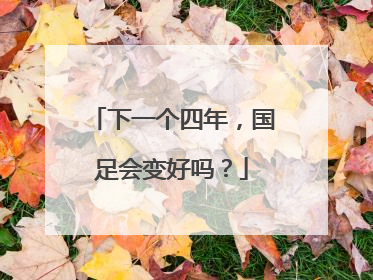 下一个四年，国足会变好吗？