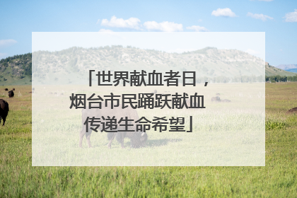 世界献血者日，烟台市民踊跃献血传递生命希望