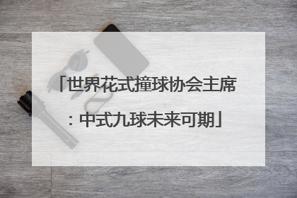 世界花式撞球协会主席：中式九球未来可期