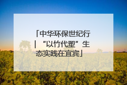 中华环保世纪行｜“以竹代塑”生态实践在宜宾