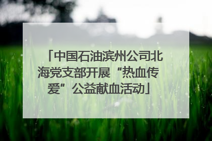 中国石油滨州公司北海党支部开展“热血传爱”公益献血活动
