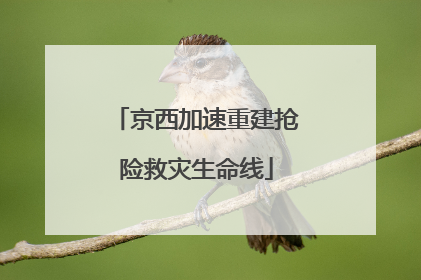 京西加速重建抢险救灾生命线
