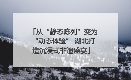 从“静态陈列”变为“动态体验” 湖北打造沉浸式非遗盛宴