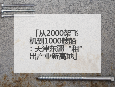 从2000架飞机到1000艘船：天津东疆“租”出产业新高地