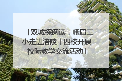 双城探阅读，峨眉三小走进涪陵十四校开展校际教学交流活动