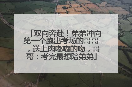 双向奔赴！弟弟冲向第一个跑出考场的哥哥，送上肉嘟嘟的吻，哥哥：考完最想陪弟弟