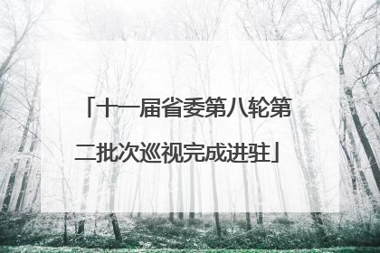十一届省委第八轮第二批次巡视完成进驻