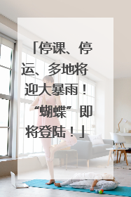 停课、停运、多地将迎大暴雨！“蝴蝶”即将登陆！