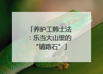 养护工韩士法：乐当大山里的“铺路石”