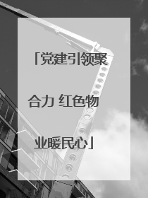 党建引领聚合力 红色物业暖民心