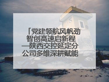 党建领航风帆劲 智创高速启新程—陕西交控延定分公司多维深耕赋能运营管理新跨越