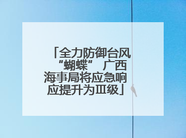 全力防御台风“蝴蝶” 广西海事局将应急响应提升为Ⅲ级