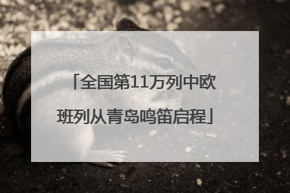 全国第11万列中欧班列从青岛鸣笛启程