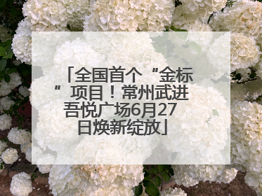 全国首个“金标”项目！常州武进吾悦广场6月27日焕新绽放