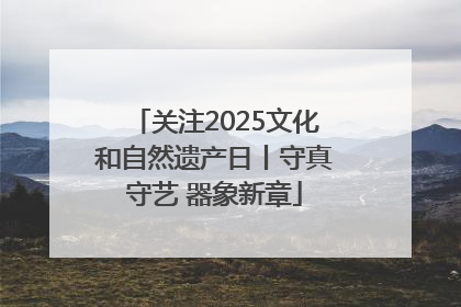 关注2025文化和自然遗产日丨守真守艺 器象新章