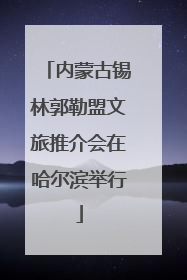 内蒙古锡林郭勒盟文旅推介会在哈尔滨举行