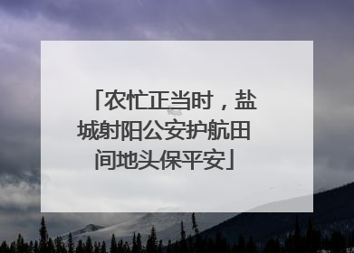 农忙正当时，盐城射阳公安护航田间地头保平安
